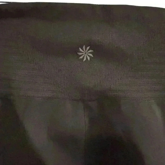 Athleta Women's High Waist Ribbed Knit Leggings Black Size S Ankle Length flawed - Picture 6 of 16